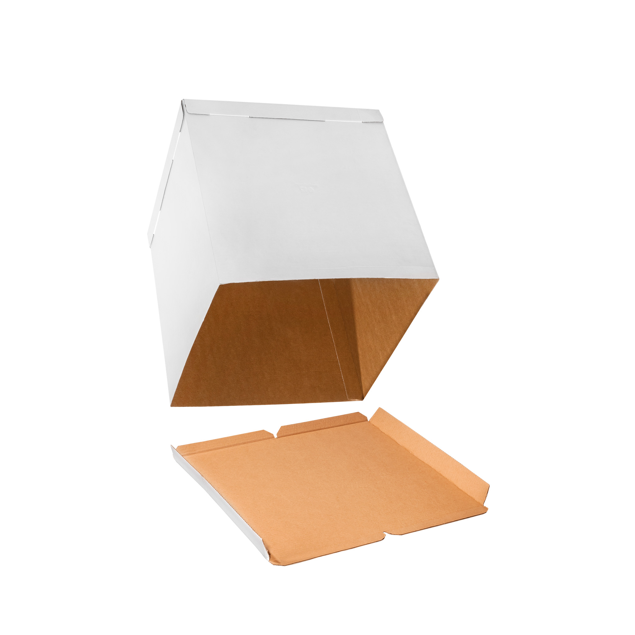 картинка Короб картонный белый С ОКНОМ 420х420х450