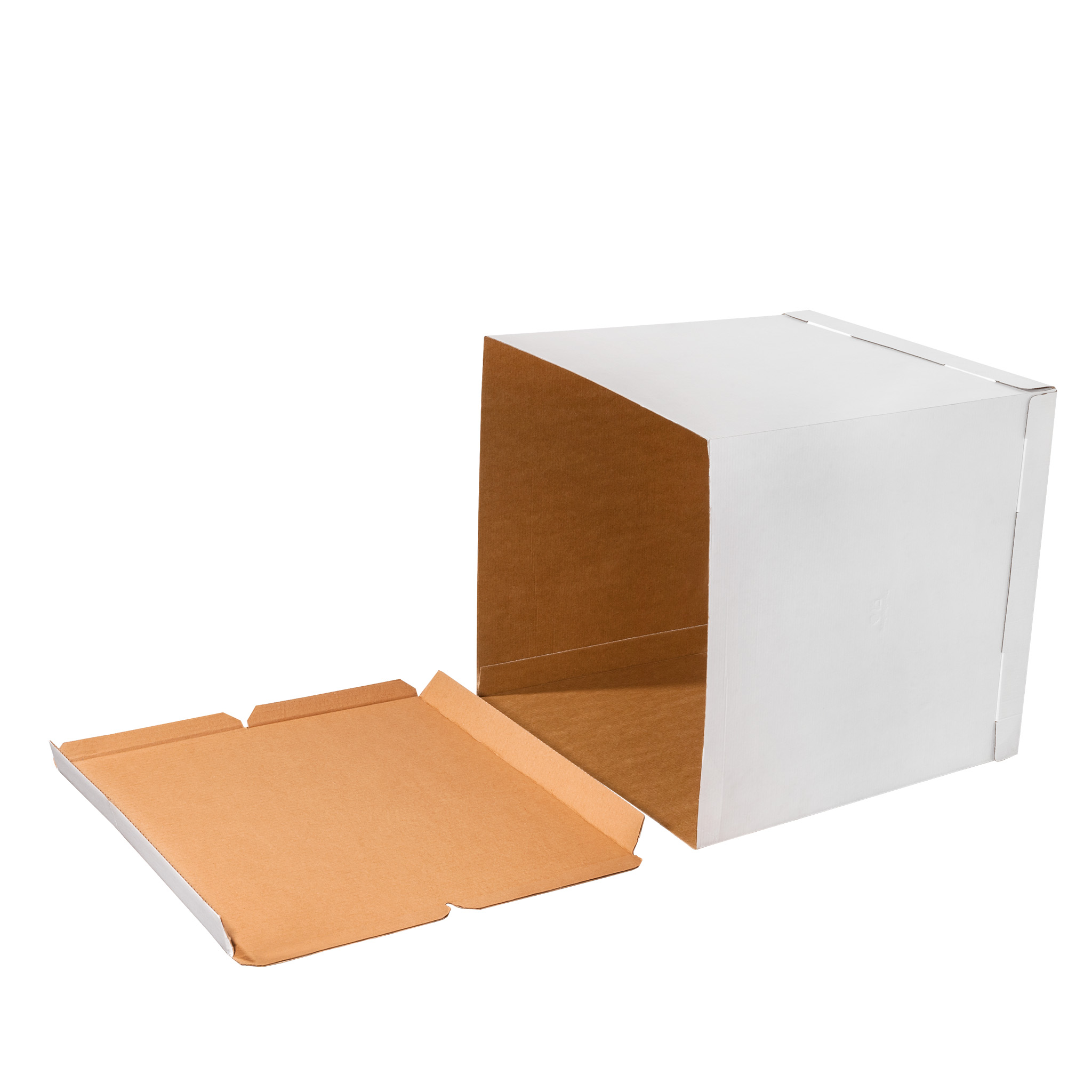 картинка Короб картонный белый С ОКНОМ 420х420х450